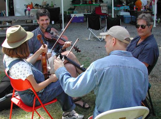 With Frank, Peter, & Caroline at Fiddletunes 2002